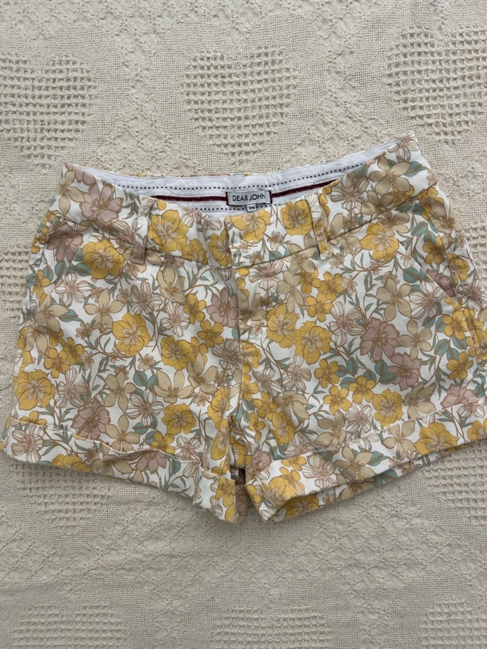 Dear John Yellow Multi Floral Shorts